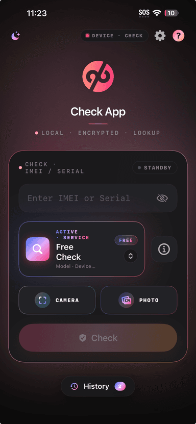 96 Check App device report